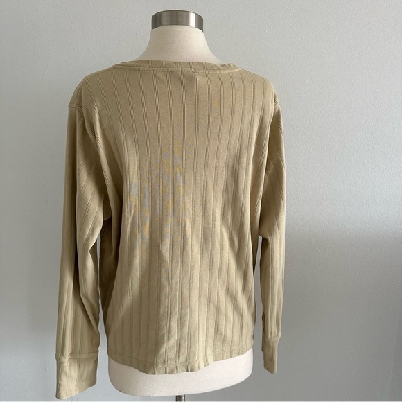 WRAP London 100% Cotton Ribbed Button Up Long Sleeve Top L - Picture 6 of 10